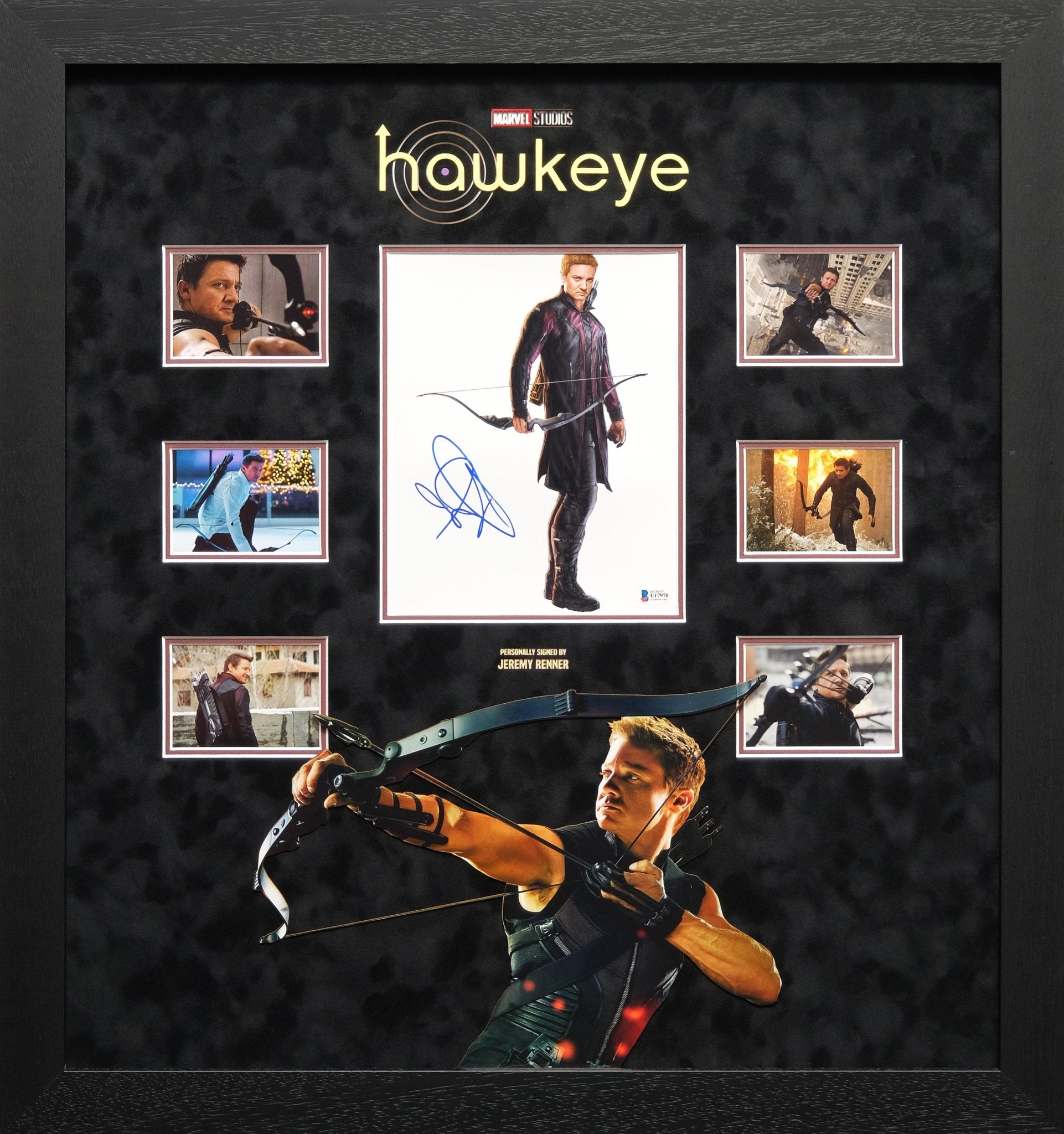 Hawkeye Signed 10x8 Photograph Display Signed by Jeremy Renner - Memorabilia Framers Shop